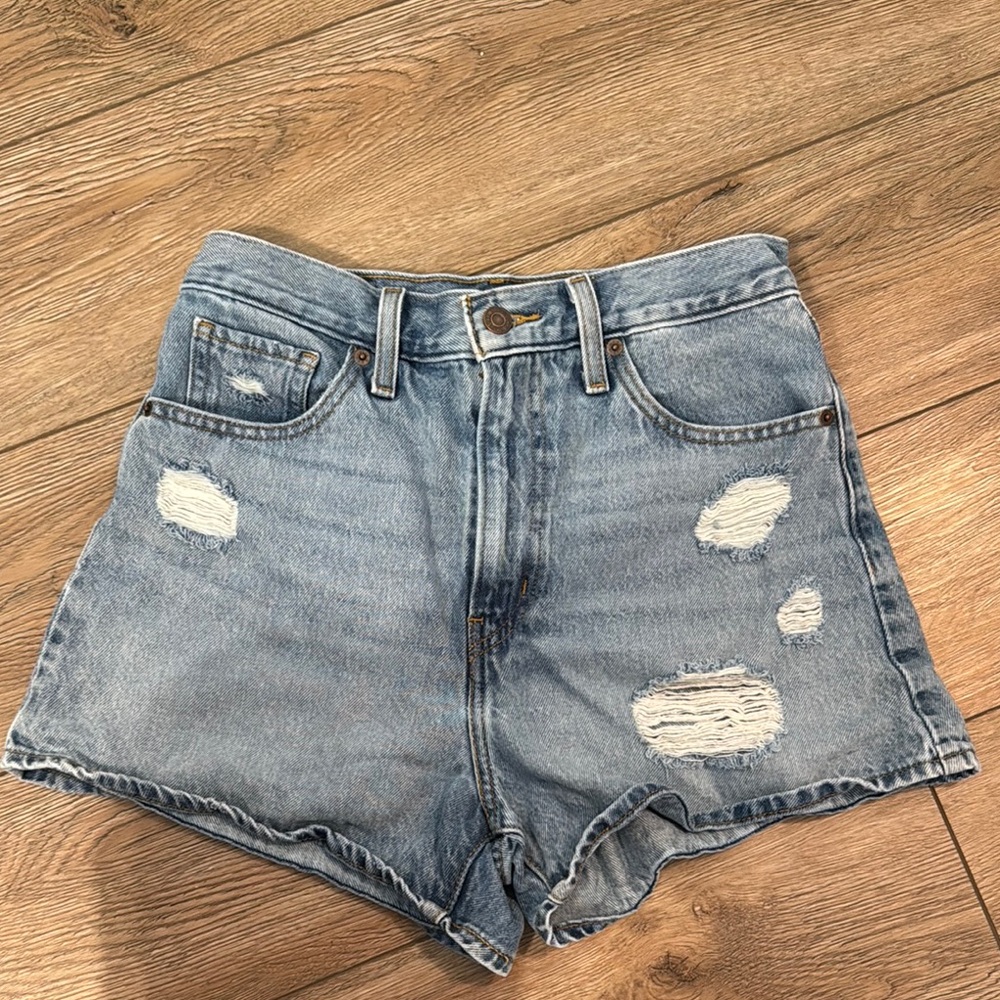 Levi's Blue Jean Shorts Distressed Cut-Off Style